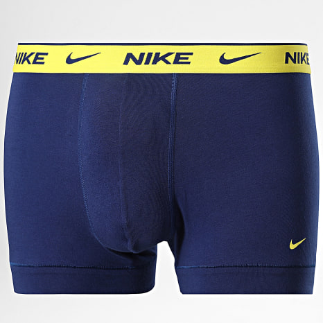 Nike - Lot De 3 Boxers Everyday Cotton Stretch KE1008 Bleu Marine Jaune Vert