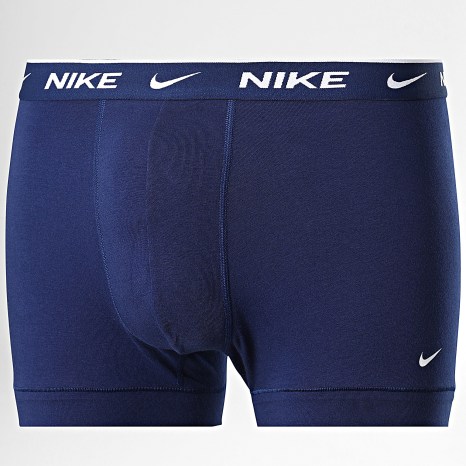 Nike - Lot De 3 Boxers Everyday Cotton Stretch KE1008 Bleu Marine Jaune Vert