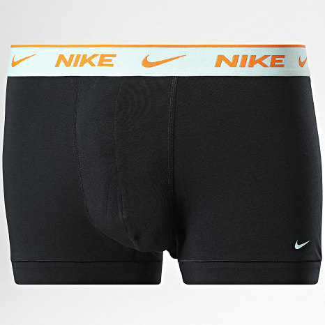 Nike - Lot De 3 Boxers Everyday Cotton Stretch KE1008 Noir Orange Violet Gris Vert Clair