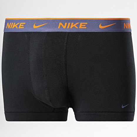 Nike - Lot De 3 Boxers Everyday Cotton Stretch KE1008 Noir Orange Violet Gris Vert Clair