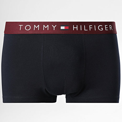 Tommy Hilfiger - Lot De 3 Boxers Trunk 3181 Bleu Marine Vert Foncé Bordeaux