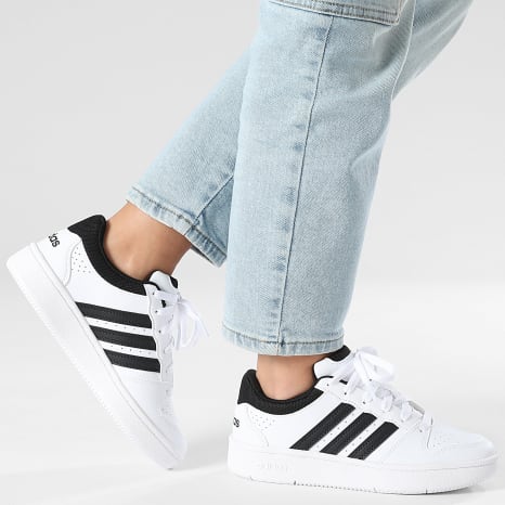 Adidas Performance - Zapatillas Mujer Hoops Classic J KI1073 Footwear Blanco Negro Central Gris