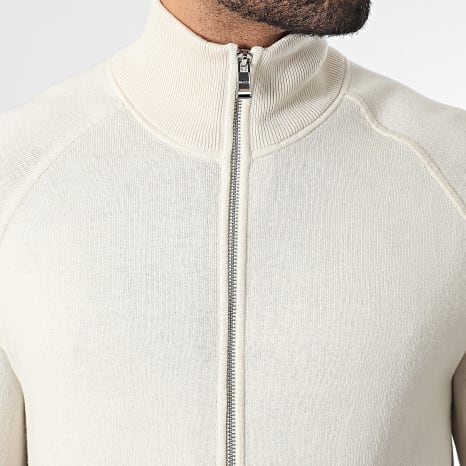 BOSS - Chaleco Zippé Idino 50543150 Beige Claro