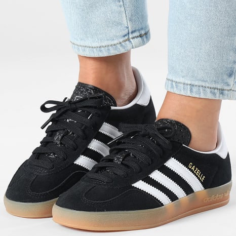 Adidas Originals - Zapatillas Mujer Gazelle Indoor J JQ8701 Core Black Footwear White Gum 2 Adidas Originals - Zapatillas Mujer Gazelle Indoor J JQ8701 Core Black Footwear White Gum 2