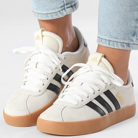 Adidas Performance - Zapatillas Mujer VL Court 3.0 KI6728 Blanco Crew Negro Oro Metálico