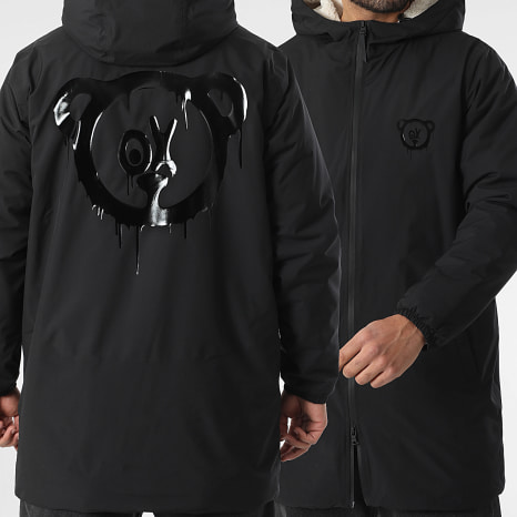 Teddy Yacht Club - Parka Sherpa Capucha Simple Andrew Negro