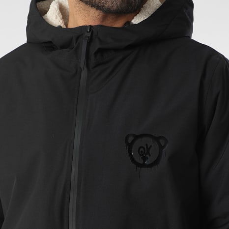 Teddy Yacht Club - Parka Sherpa Capucha Simple Andrew Negro