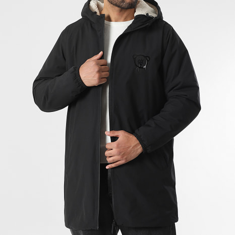 Teddy Yacht Club - Parka Sherpa Capucha Simple Andrew Negro