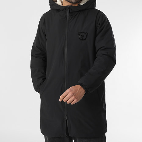 Teddy Yacht Club - Parka Sherpa Capucha Simple Andrew Negro