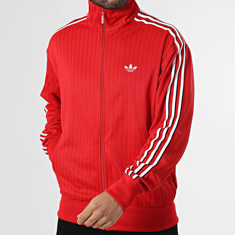 Adidas Originals - Veste Zippée A Bandes Firebird KE2149 Rouge