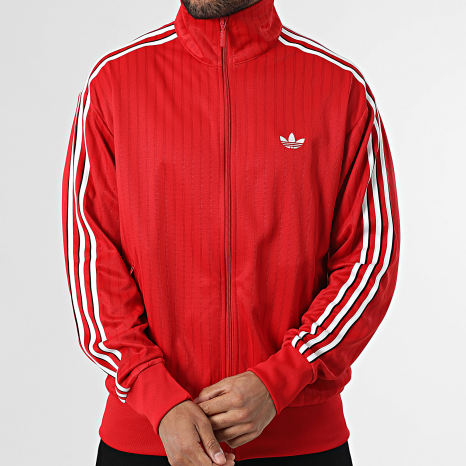 Adidas Originals - Veste Zippée A Bandes Firebird KE2149 Rouge