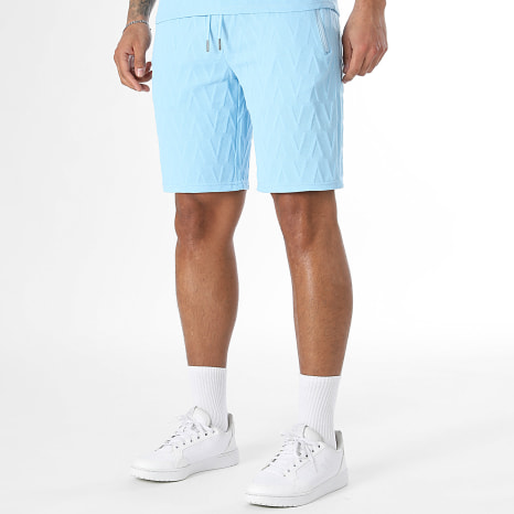 LBO - Ensemble Tee Shirt Et Short Jogging 0384 Bleu Clair