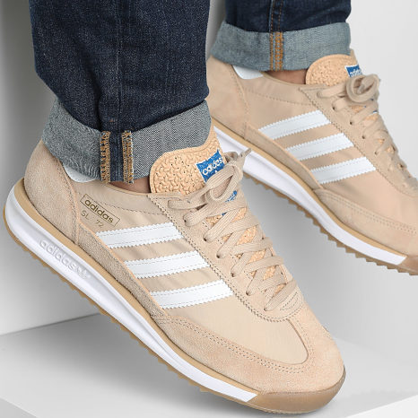 Adidas Originals - Zapatillas SL 72 RS JQ9557 Beige Mágico Calzado Blanco Azul Pájaro