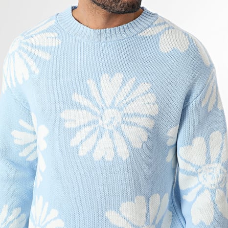 Frilivin - Jersey 541 Azul Claro Blanco Floral