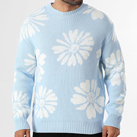 Frilivin - Jersey 541 Azul Claro Blanco Floral