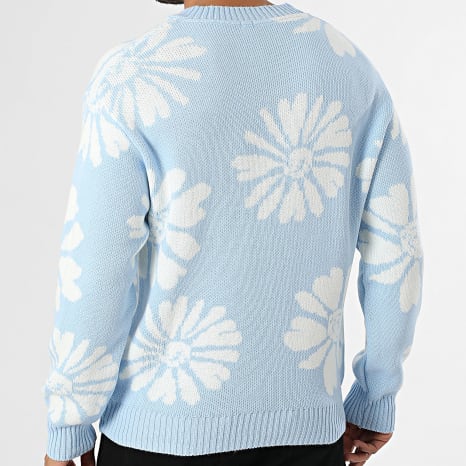 Frilivin - Jersey 541 Azul Claro Blanco Floral