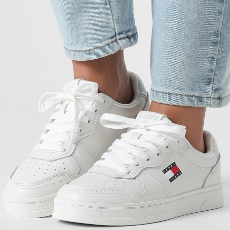 Tommy Jeans - Baskets Femme The Greenwich Leather 3006 Ecru