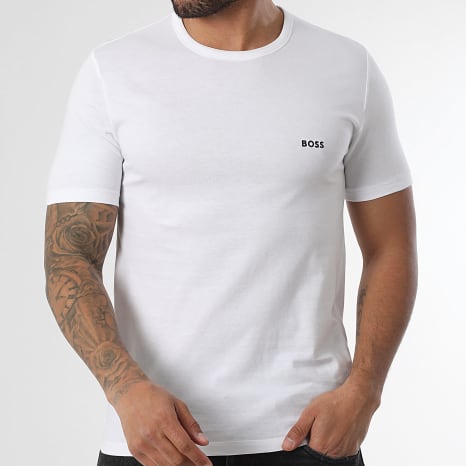 BOSS - Pack de 3 Camisetas 50532468 Blanco Azul Claro Gris Antracita