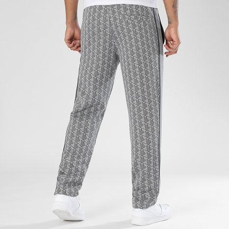 Lacoste - Pantalon Jogging A Bandes Logo Brodé Crocodile The Blend Gris