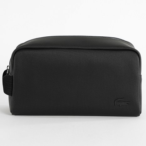 Lacoste - Neceser Cocodrilo Clásico para Hombre Negro
