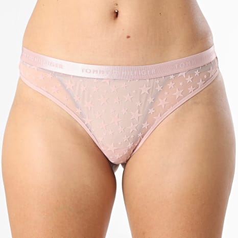 Tommy Hilfiger - Set van 3 Dames String Thong 6135 Rood Roze Lichtblauw