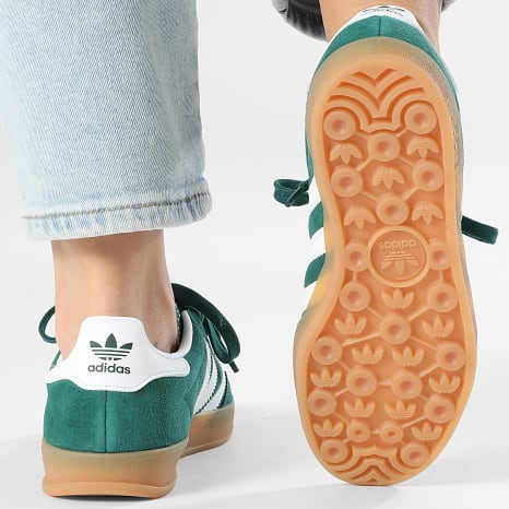 Adidas Originals - Zapatillas Mujer Gazelle Indoor J JS3800 Verde Core Calzado Blanco Gum 2