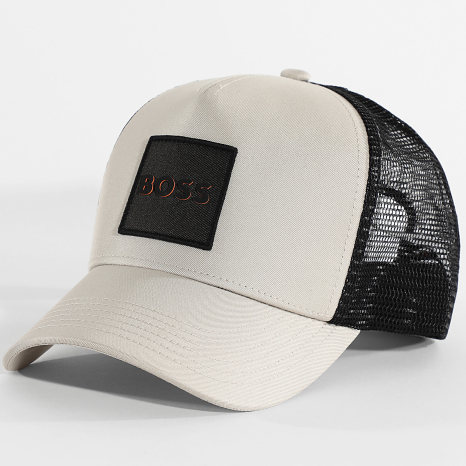 BOSS - Gorra Trucker Elliot 50535622 Beige Claro Negro