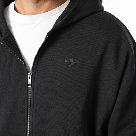Adidas Originals - Sudadera con capucha y cremallera a bandas Essential JC9579 Negro