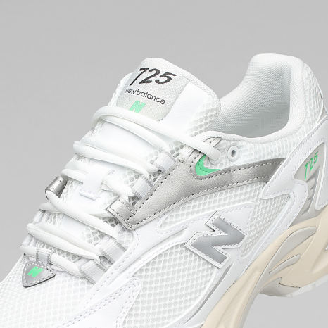 靴 New Balance ML725CF 23cm White New Balance - Sneakers 725 ML725CF White Green Apple Silver