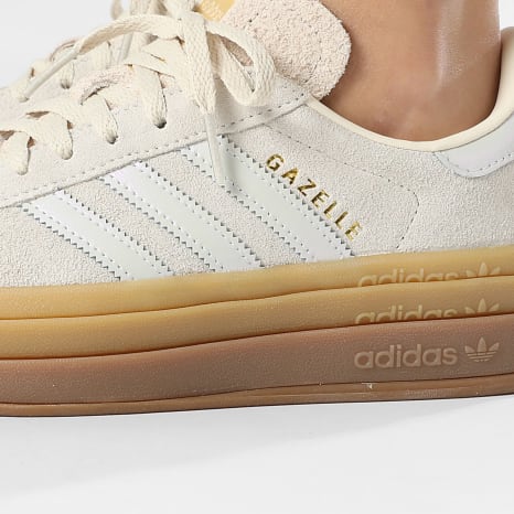 Adidas Originals - Zapatillas Mujer Gazelle Bold W IH6782 Gris Uno Crema Blanco