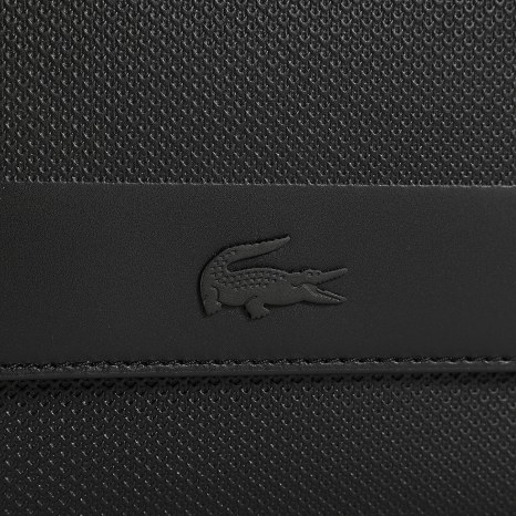 Lacoste - Sacoche Cuir Messenger Noir