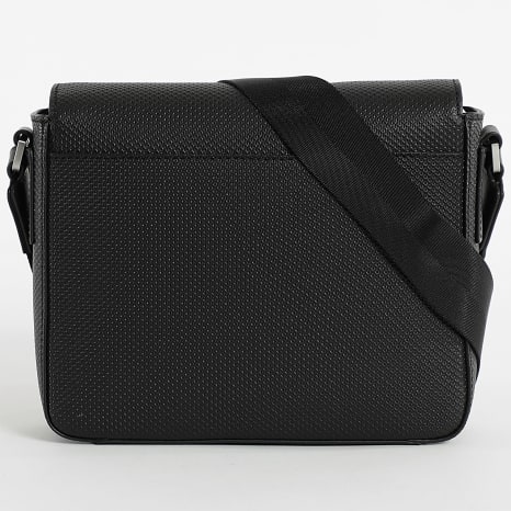 Lacoste - Sacoche Cuir Messenger Noir
