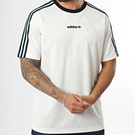 Adidas Originals - Tee Shirt Jacquard Jersey KE2139 Beige Noir