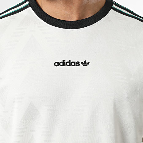 Adidas Originals - Tee Shirt Jacquard Jersey KE2139 Beige Noir
