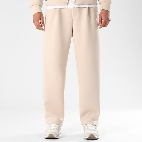 Classic Series - Pantalon Jogging Large à Plis Effet Néoprène 2449 Beige