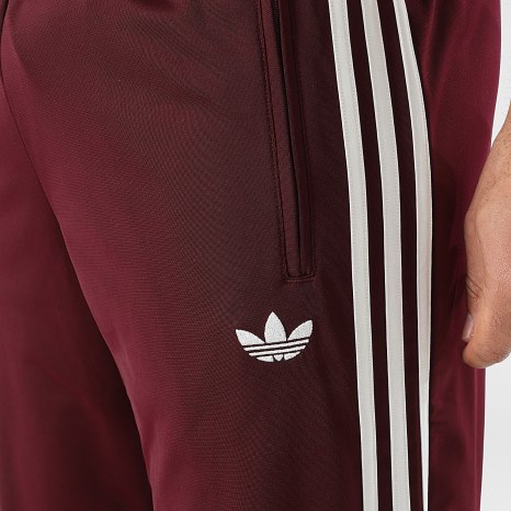 Adidas Originals - Pantalón Jogging A Bandes Firebird TP KE1651 Burdeos Blanco