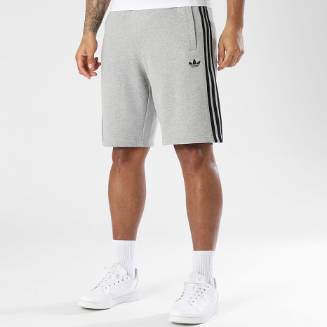 Adidas Originals - Short Jogging A Bandes 3 Stripes KE2433 Gris Chiné Noir