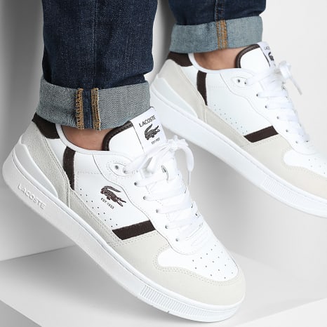 Lacoste - Baskets T-Clip Set 126 White Dark Brown