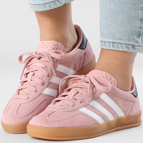 Adidas Originals - Zapatillas Mujer Gazelle Indoor J JP8763 Malva Maravilla Blanco Calzado Negro Núcleo