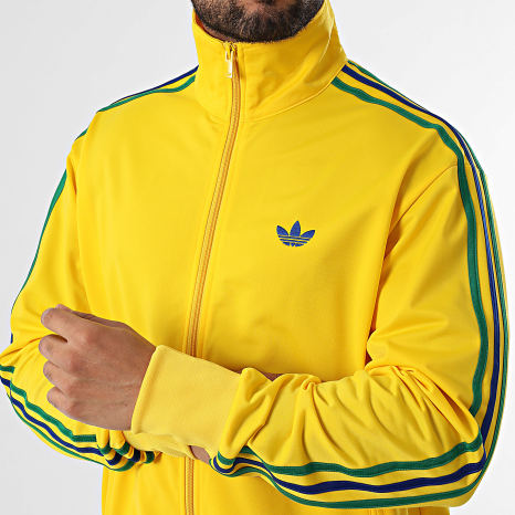 Adidas Originals - Veste Zippée A Bandes Firebird KD3848 Jaune