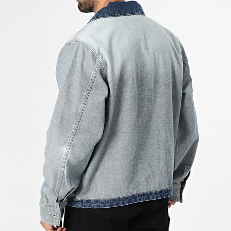 Hugo Blue - Veste Jean Zippé Talian 50553455 Bleu Wash Bleu Denim