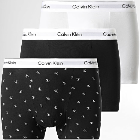 Calvin Klein - Lot De 3 Boxers NB4286 Blanc Noir