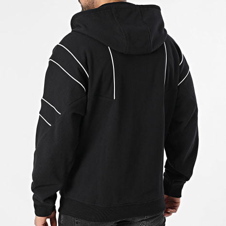 Adidas Originals - Sudadera con capucha y cremallera KE0092 Negro Blanco Rojo