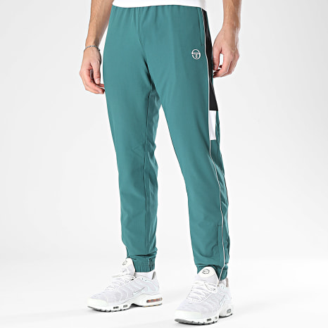 Sergio Tacchini - Pantalone Jogger Caspio 41433 Verde Scuro Nero Bianco