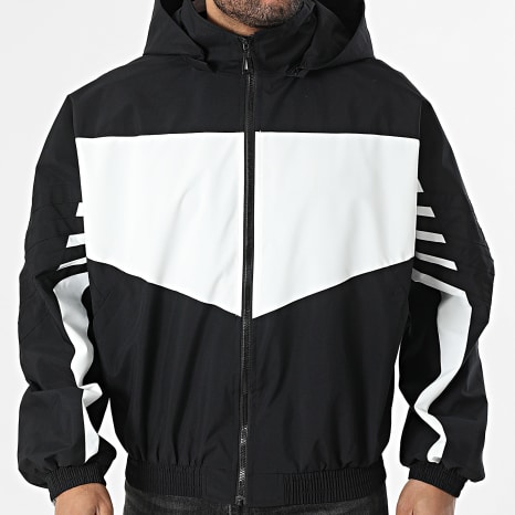 Uniplay - Chaqueta Capucha Cremallera 018 Negro Blanco