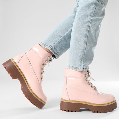 Timberland - Boots Femme Stone Street 6 Inches Lace Waterproof A2H3C Light Pink Patent Leather