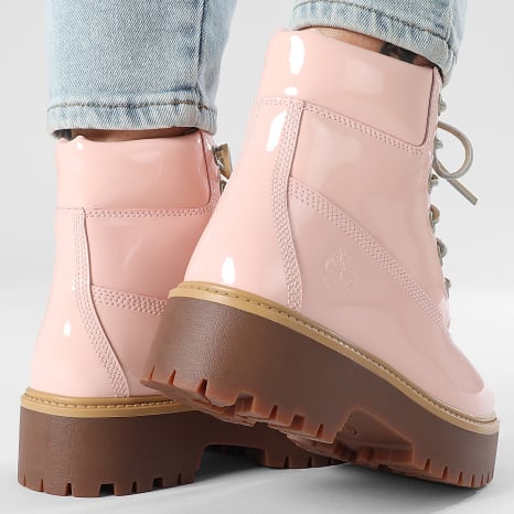 Timberland - Boots Femme Stone Street 6 Inches Lace Waterproof A2H3C Light Pink Patent Leather