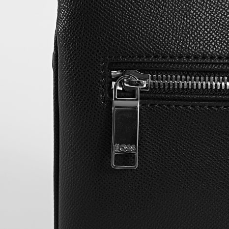 BOSS - Bolso de piel Daxter Envelope 50558444 Negro Plateado