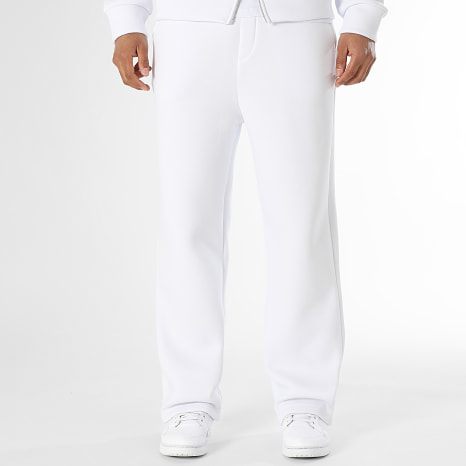 LBO - Ensemble Sweat Zippé Capuche Et Pantalon Jogging 4119 Blanc