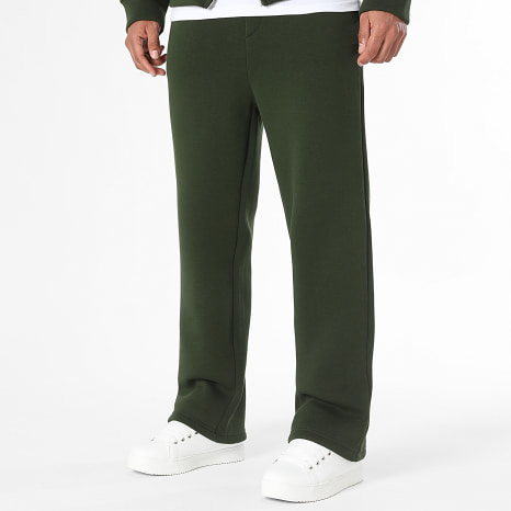 LBO - Ensemble Sweat Zippé Capuche Et Pantalon Jogging 4123 Vert Kaki